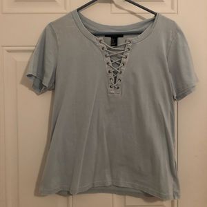 blue t-shirt, forever 21